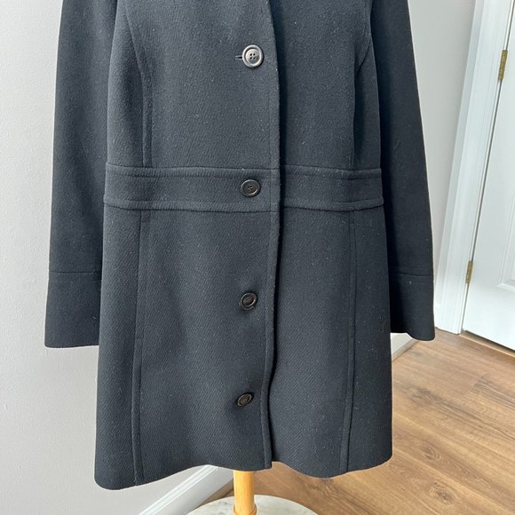 EUC Talbots Black Wool Blend Car Coat Sz XL - Picture 3 of 15